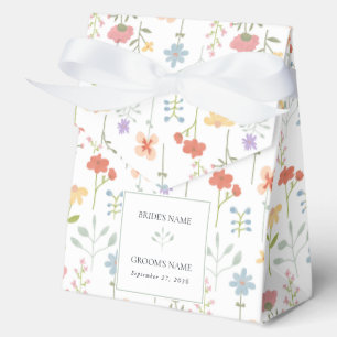 Boho Chic Wildblumen Moderne Blumenhochzeit Geschenkschachtel