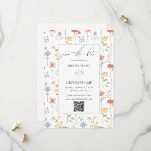 Boho Chic Wildblumen Moderne Blumenhochzeit Save The Date