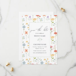 Boho Chic Wildblumen Moderne Blumenhochzeit Save The Date
