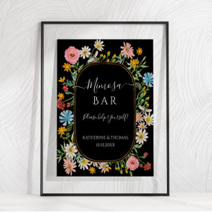 Boho-Chic-Wildflower-Blumenkranz-Mimosa-Bar-Post Poster