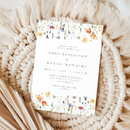 Boho Chic Wildflower Wedding Invitation Einladung