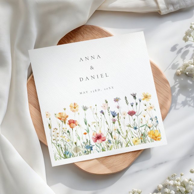 Boho Chic Wildflower Wedding Serviette (Von Creator hochgeladen)