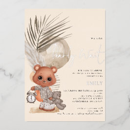 Boho Chic wir können frühzeitig abwarten Baby-Dusc Folieneinladung