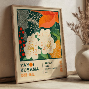 BOHO Chic Yayoi Kusama Florale Ausstellung Poster