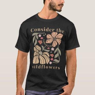 Boho Christlich betrachten die Wildblumen Sommer F T-Shirt