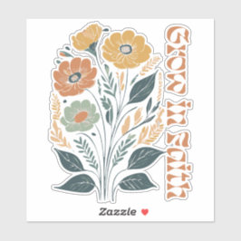 Boho Christlich Inspiration wächst im Glauben Aufkleber