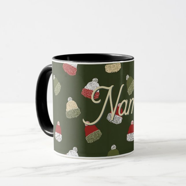 Boho Christmas Beanie Tasse (Vorderseite Links)