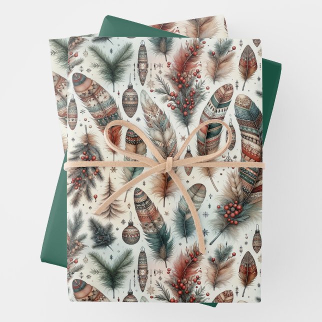 Boho Christmas Geschenkpapier Set (Beispiel)