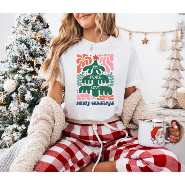 Boho Christmas Joy Peace Liebe T-Shirt (Von Creator hochgeladen)