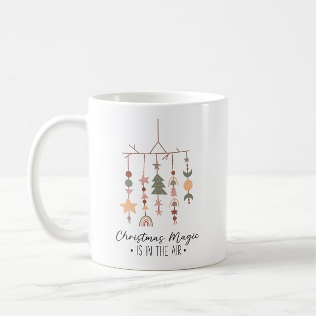 Boho Christmas Magic Festivals Holiday Kaffeetasse (Links)