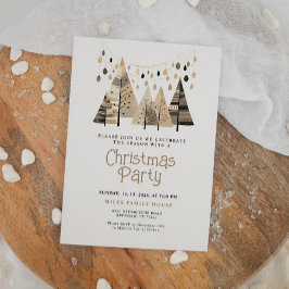Boho Christmas Party Einladung