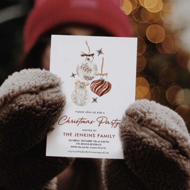 Boho Christmas Party Einladung (Boho Christmas Party Invitation)