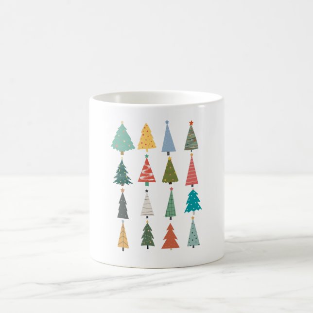 Boho Christmas Trees Kaffeetasse (Mittel)