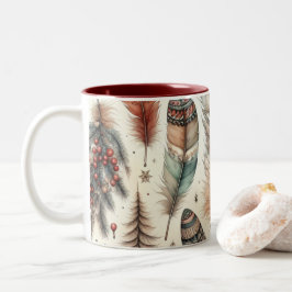 Boho Christmas Zweifarbige Tasse