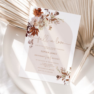 Boho Chute en amour nuptiale invitation de douche