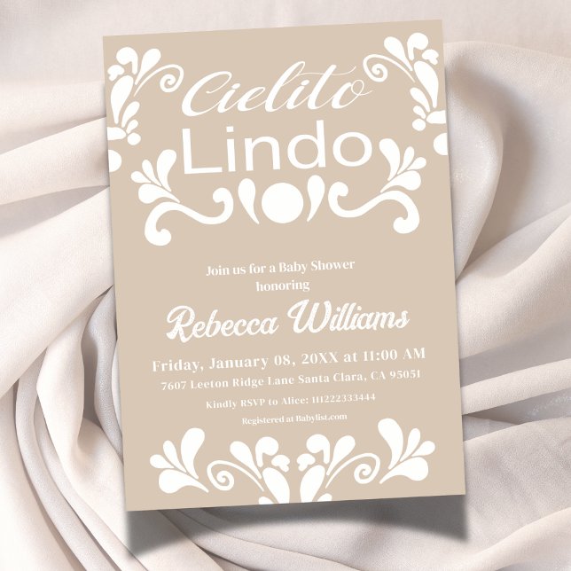 Boho Cielito Lindo Mexican Baby Shower Einladung (Von Creator hochgeladen)