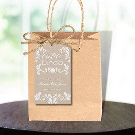 Boho Cielito Lindo Mexican Baby Shower Geschenkanhänger