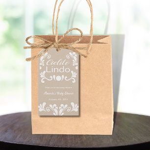 Boho Cielito Lindo Mexican Baby Shower Geschenkanhänger