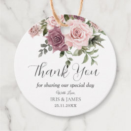 Boho Cinnamon Rose Blush Pink Blues Hochzeit Geschenkanhänger