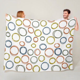 Boho Circles Fleecedecke