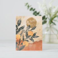 Boho Citrus Tree mit Sonne und Bergen