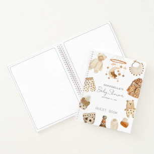Boho Clothes Gender-neutrales Baby Shower Guest Bo Notizbuch