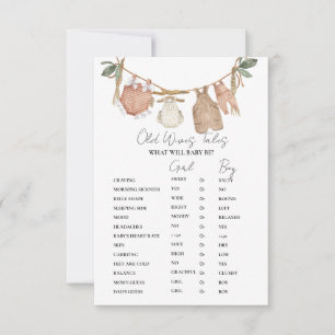 Boho Clothes Vieux WI-ves Tales Baby shower Carte 