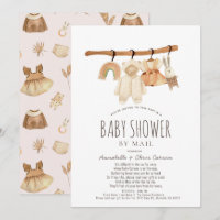 Boho Clothesline Girl Baby Dusche von Mail