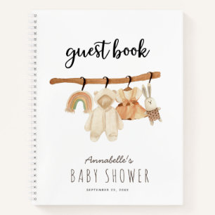 Boho Clothesline Girl Baby shower livre d'invités