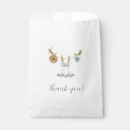 Boho Clothesline Girl blau-weiß Aquarell Geschenktütchen
