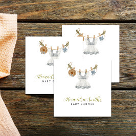 Boho Clothesline Girl blau weiß und grün Serviette