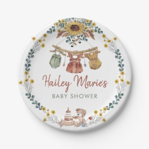 Boho Clothesline Paper Plate Pappteller