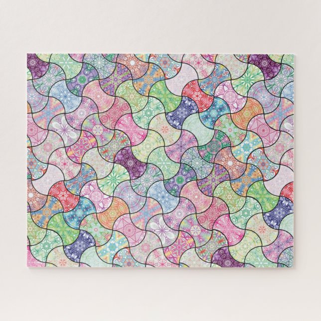 Boho coloré Mandala Motif Jigsaw Puzzle (Horizontal)