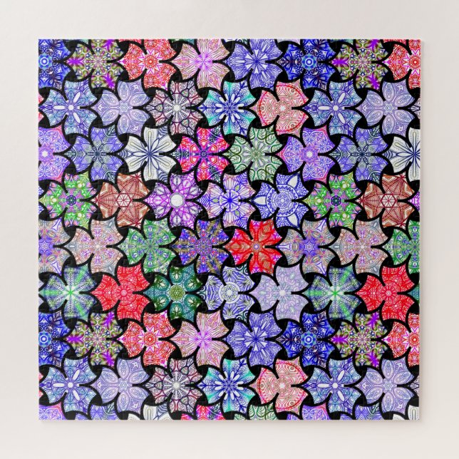Boho coloré Mandala Motif Jigsaw Puzzle (Horizontal)