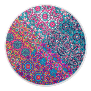 Boho Colorful   Keramikknauf