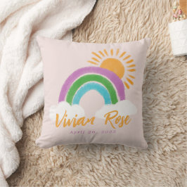Boho Colorful Rainbow Baby Geburtstagsdekor Kinder Kissen
