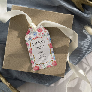 Boho Colorful Watercolor Gastgeschenk Hochzeit Geschenkanhänger