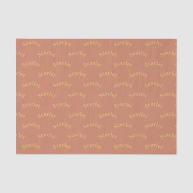 Boho Colors Personalisiert Name Seidenpapier (Vorderseite)