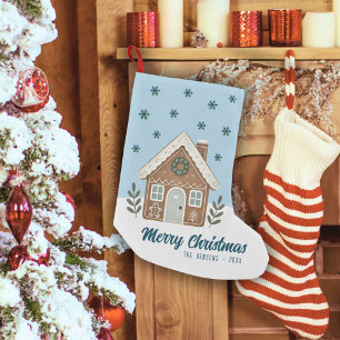 Boho Cookie House Snowflakes Familie Kleine Christ Kleiner Weihnachtsstrumpf