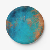 Boho Copper Blue Rustic