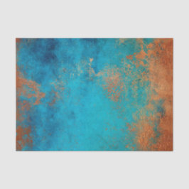 Boho Copper Blue Rustic Seidenpapier