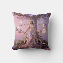 Boho Cosmic Bloom Blaue Kissen | Seren