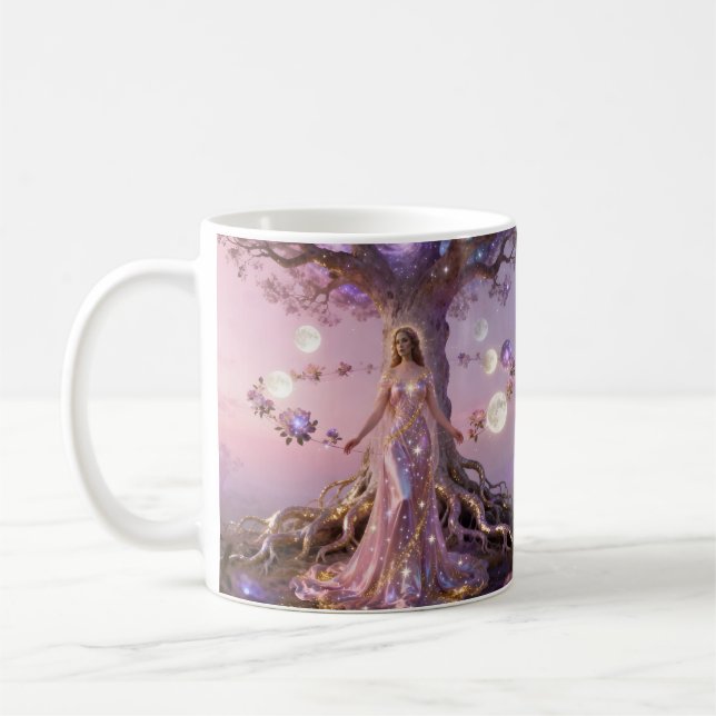 Boho Cosmic Bloom Rosa Kaffeetassen Frauen Etherea (Links)