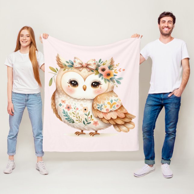 Boho Cottagecore Blütenbauernhof Fleecedecke (Beispiel)