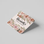 Boho Cottagecore Enchanted Wedding Theme Custom Rechteckiger Pappuntersetzer<br><div class="desc">Are you looking for unique wedding favors that your guests will love? Look no further than the boho cottagecore enchanted wedding theme custom square paper coaster! These coasters are perfect for adding a touch of rustic charm to your wedding. They come in a pack of 6 and are made from...</div>