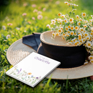Boho Country Wildblume Aquarell Notepad Notizblock