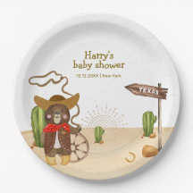 Boho Cowboy Bear Western Rodeo Cactus Baby Shower