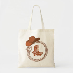 Boho Cowboy Boots Western Tote Bag Tragetasche