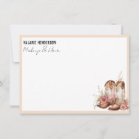 Boho Cowgirl Boost Business Note Card