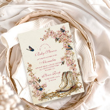 Boho Cowgirl Boots Baby Shower